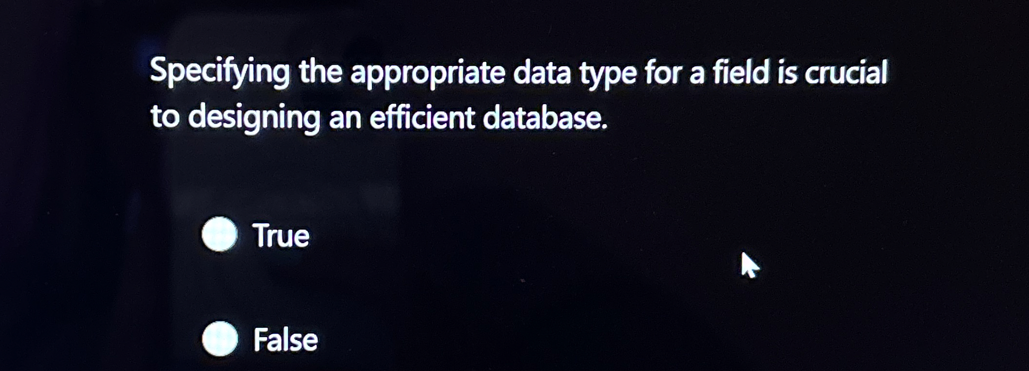 Specifying the appropriate data type for a field