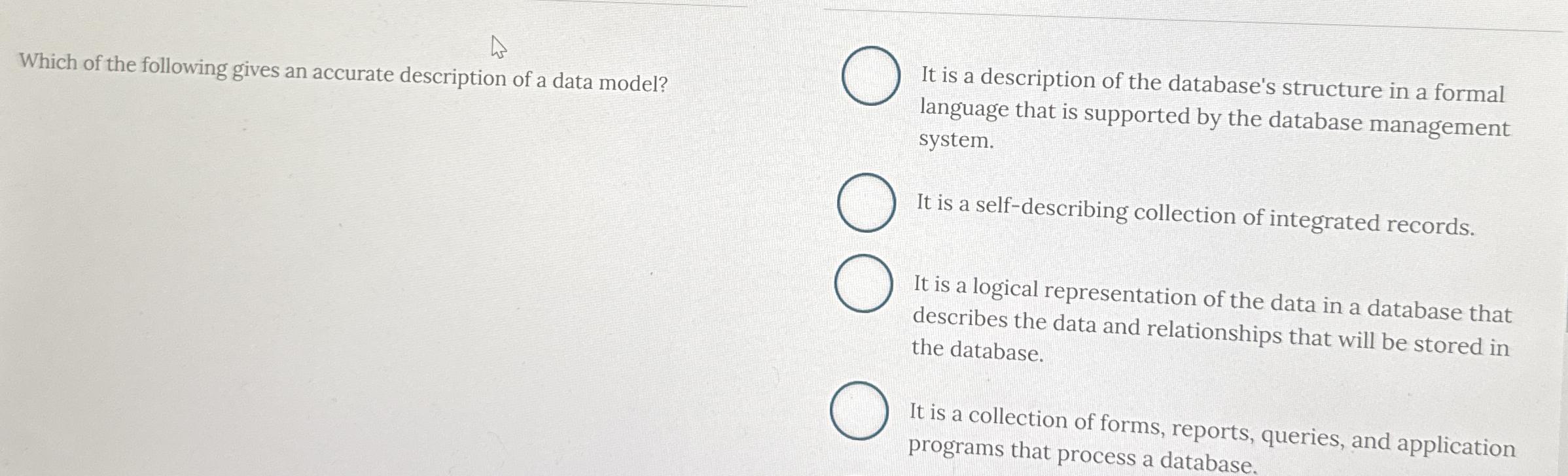 Which of the following gives an accurate