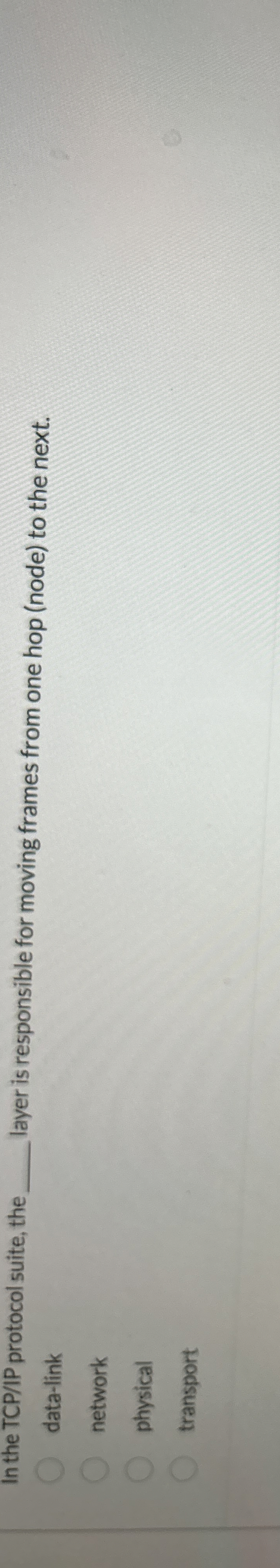 In the TCP / IP protocol suite, the data - link