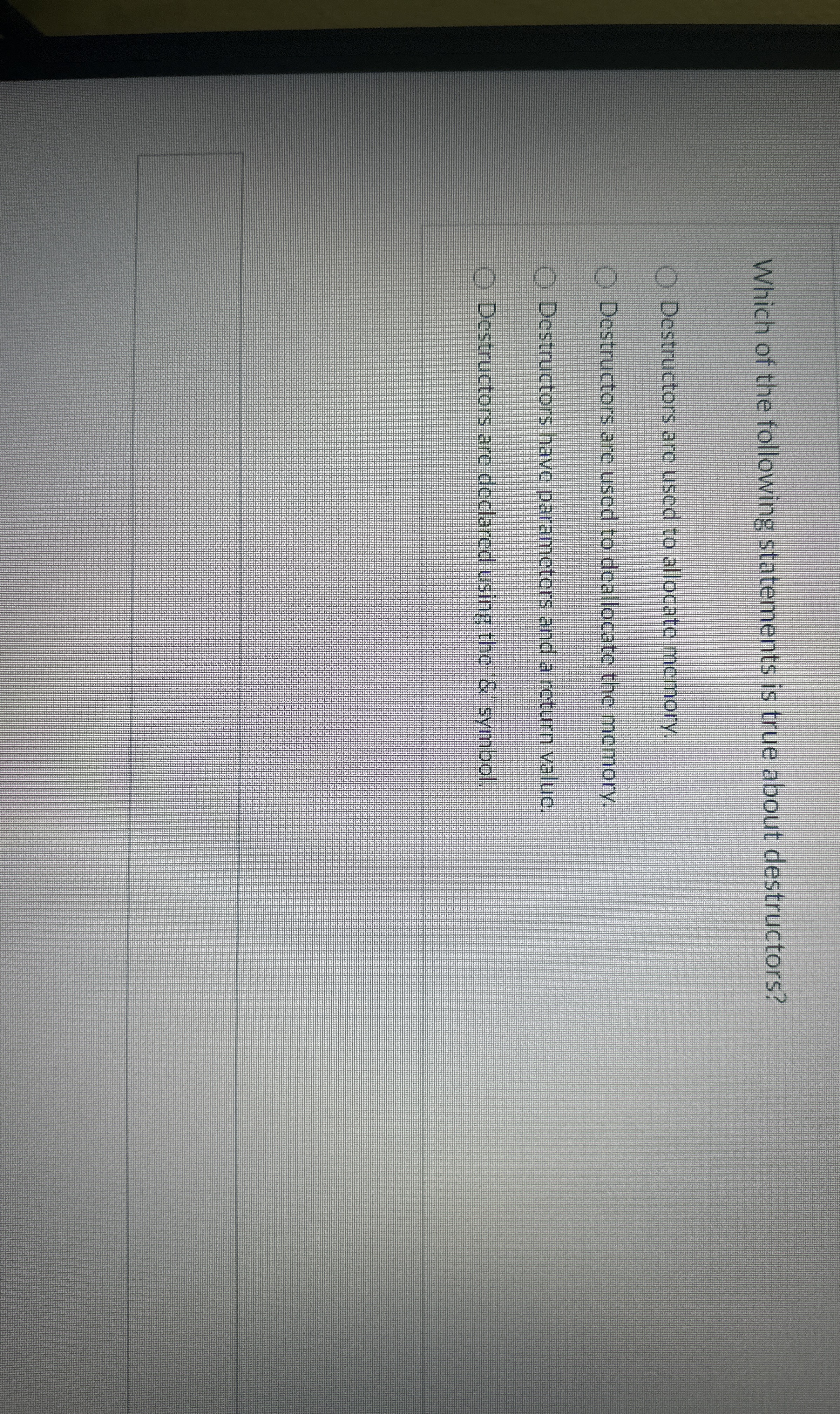 Which of the following statements is true about