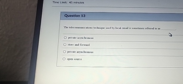 Time Limit 4 5 minutes Question 1 3 The