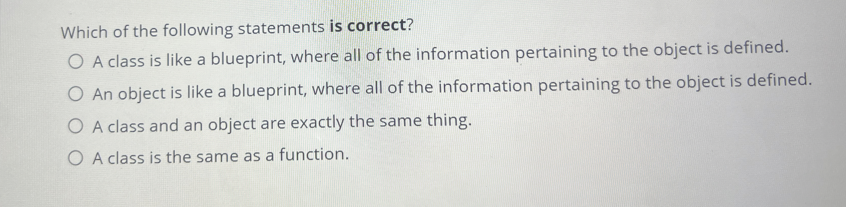 Which of the following statements is correct? A