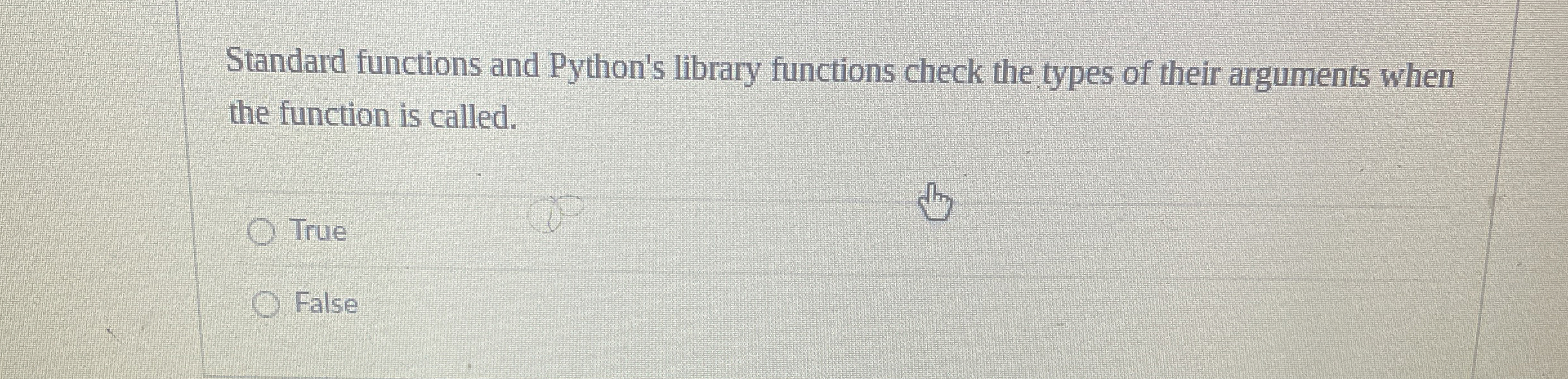Standard functions and Python's library functions
