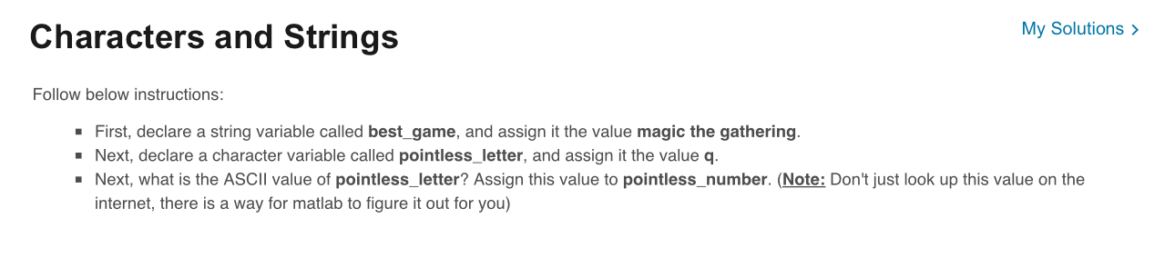 Characters and Strings Follow below instructions: