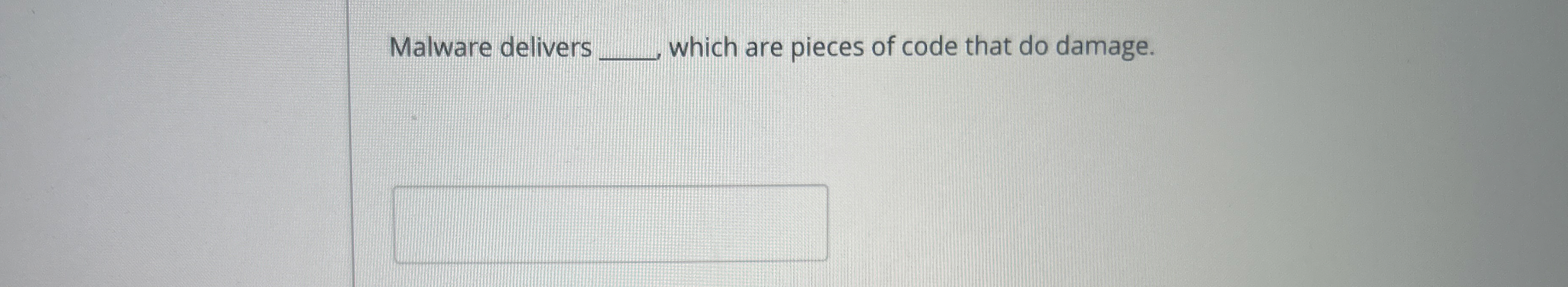 Malware delivers which are pieces of code that do