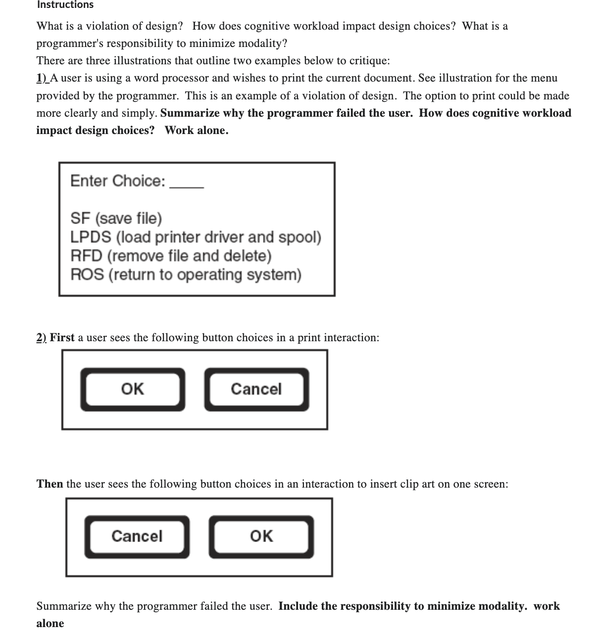 Instructions What is a violation of design? How
