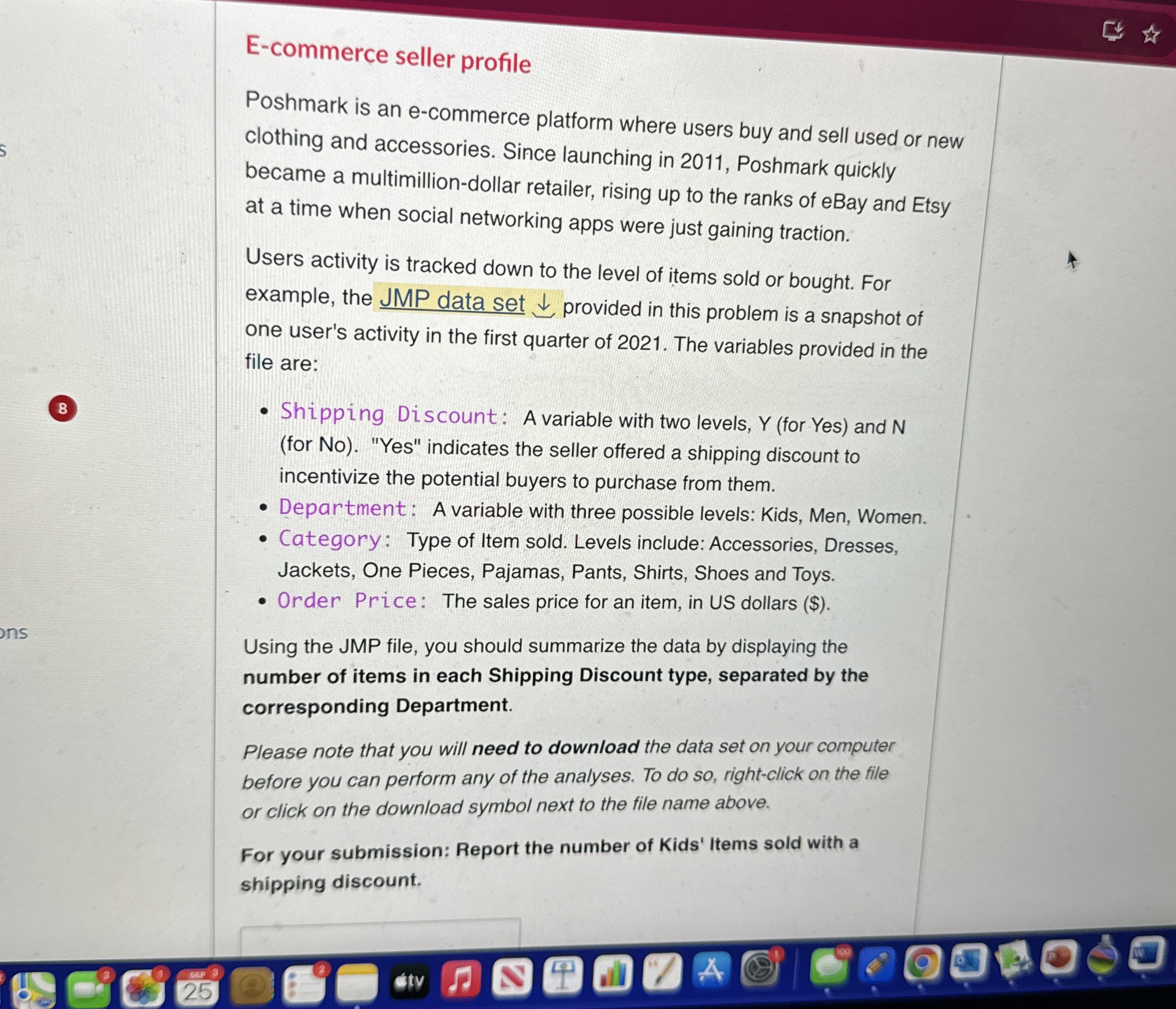 E - commerce seller profile Poshmark is an e -