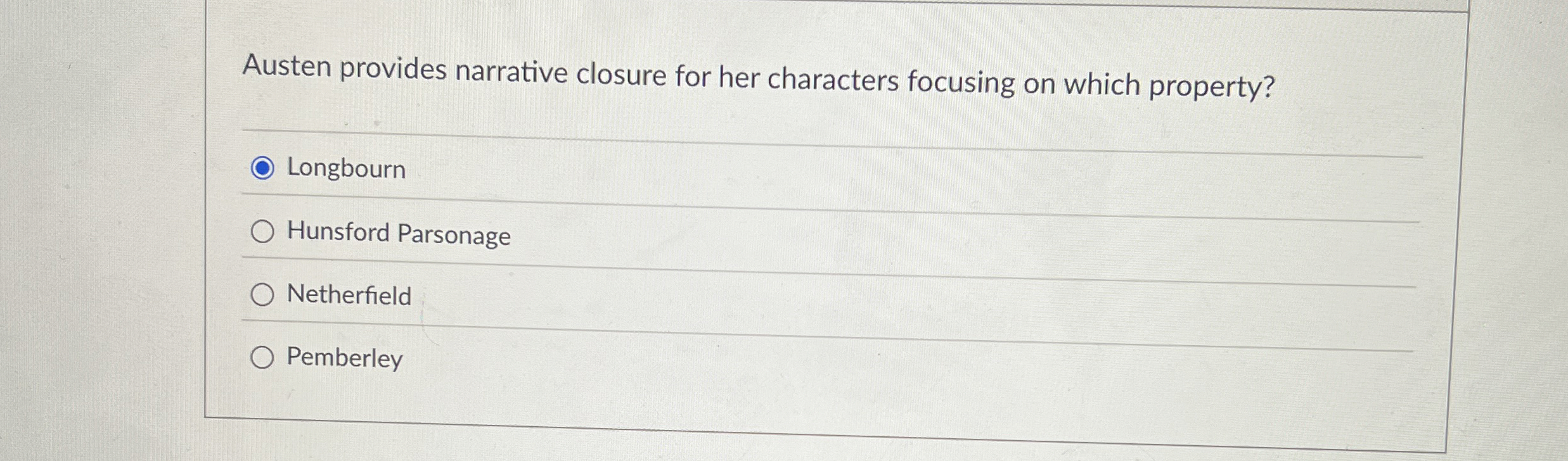 Austen provides narrative closure for her