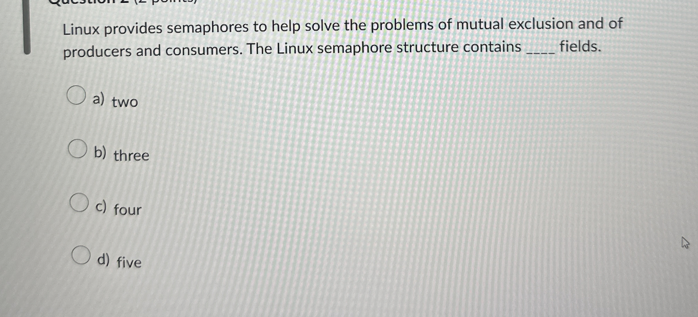 Linux provides semaphores to help solve the
