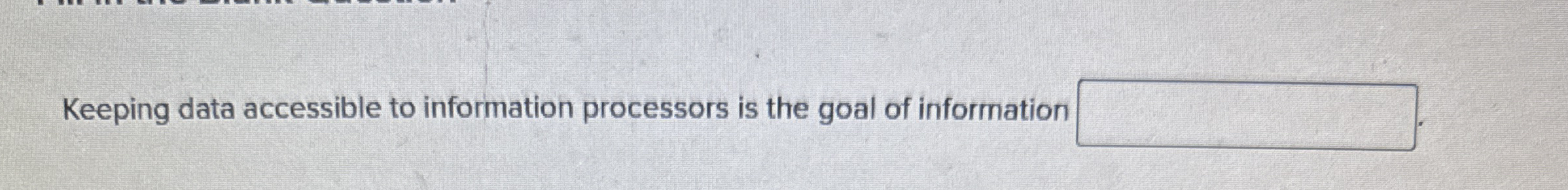 Keeping data accessible to information processors