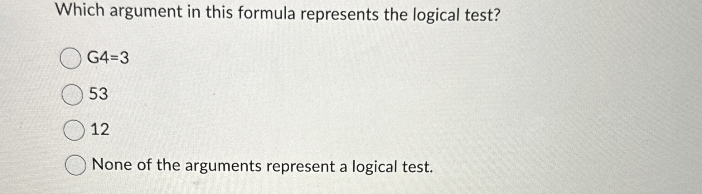 Which argument in this formula represents the