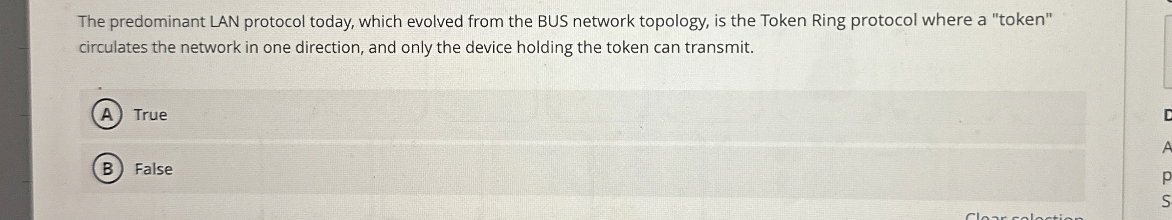 The predominant LAN protocol today, which evolved
