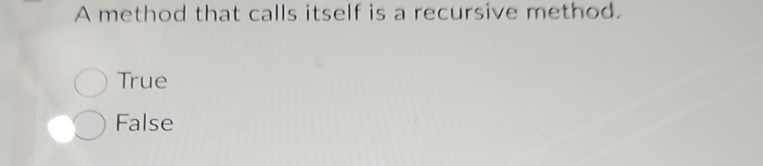 A method that calls itself is a recursive method.