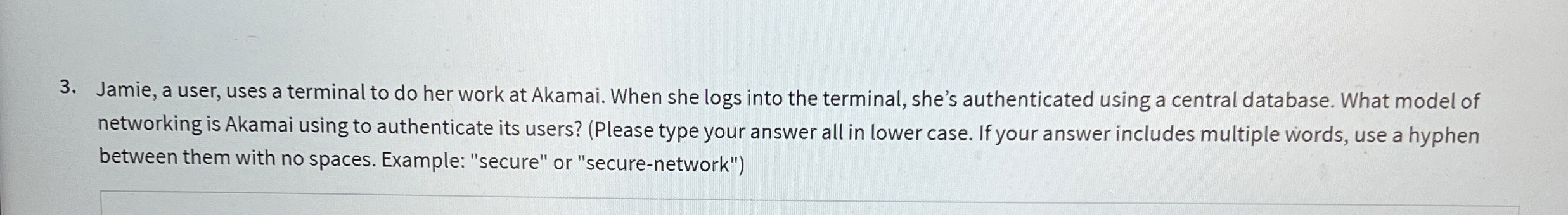 Jamie, a user, uses a terminal to do her work at