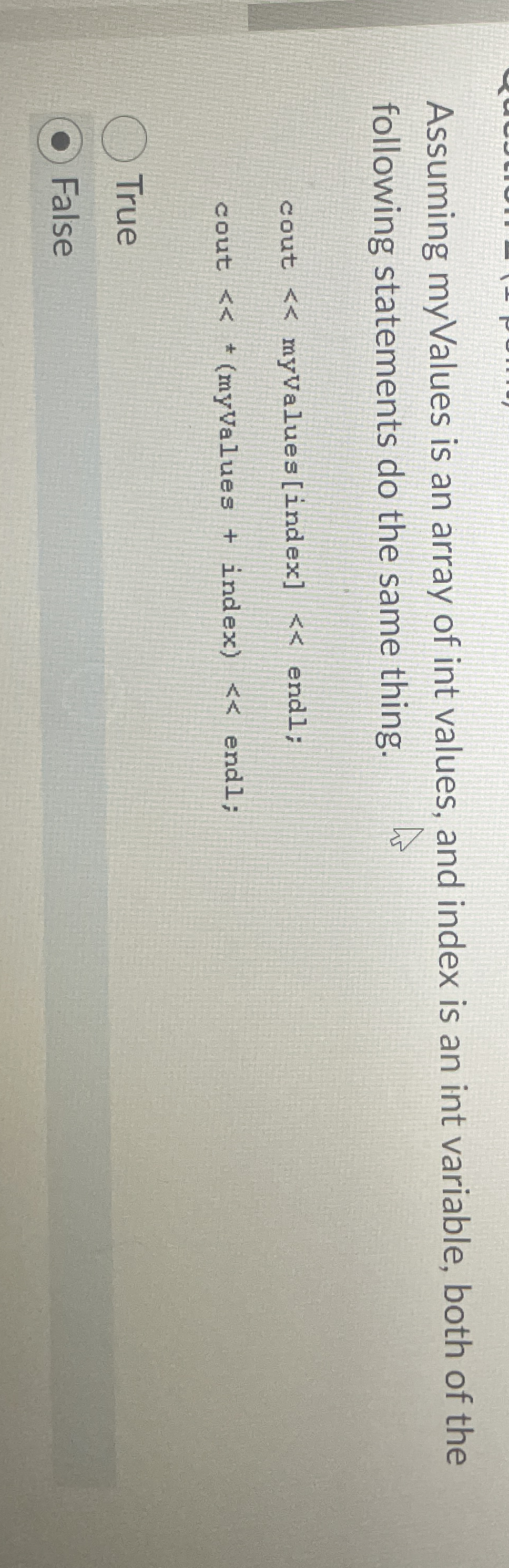 Assuming myValues is an array of int values, and