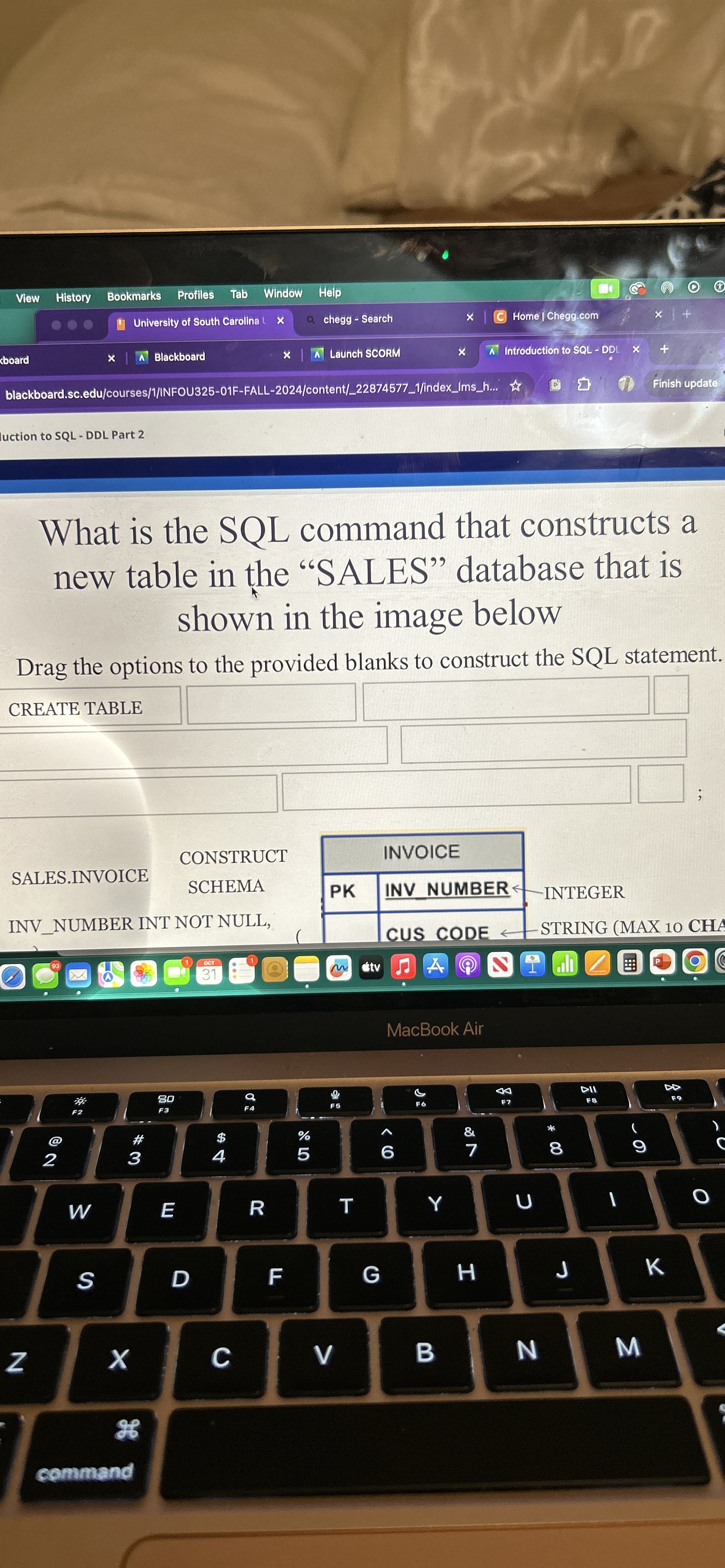 blackboard.sc . edu / courses / 1 / / NFOU 3 2 5