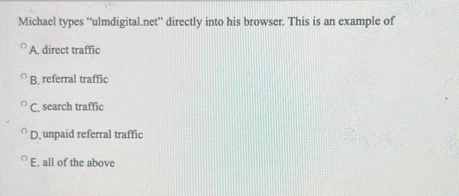 Michael types " ulmdigital.net" directly into his