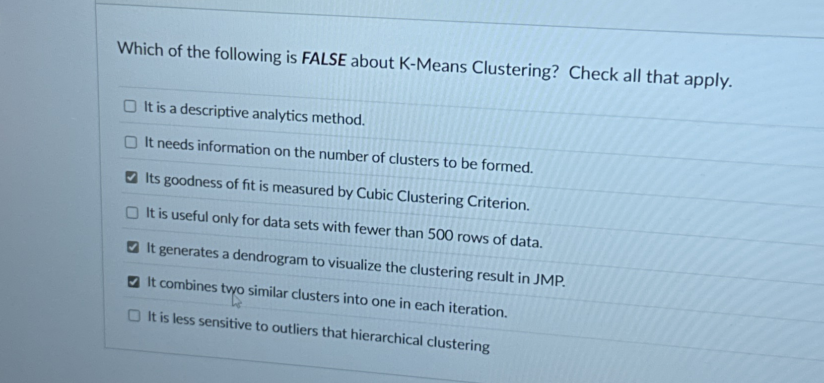 Which of the following is FALSE about K - Means