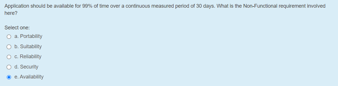 Application should be available for \ ( 9 9 \ % \