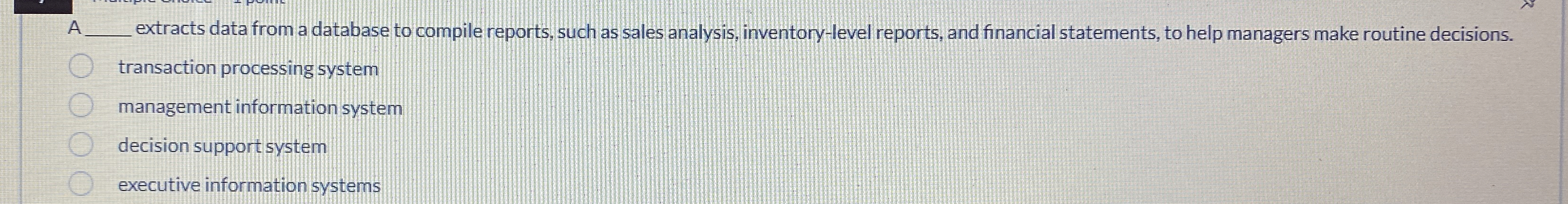 A extracts data from a database to compile