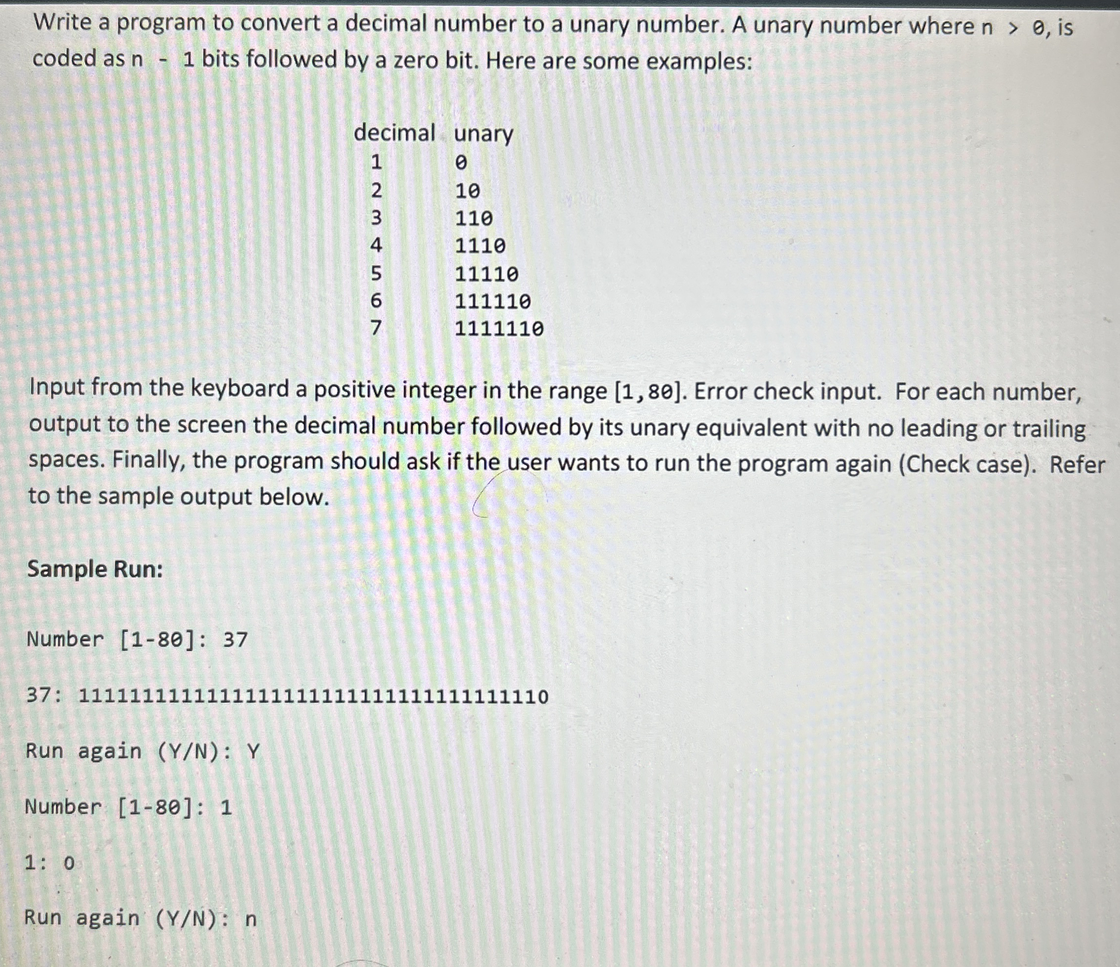 In c + + plz Write a program to convert a decimal