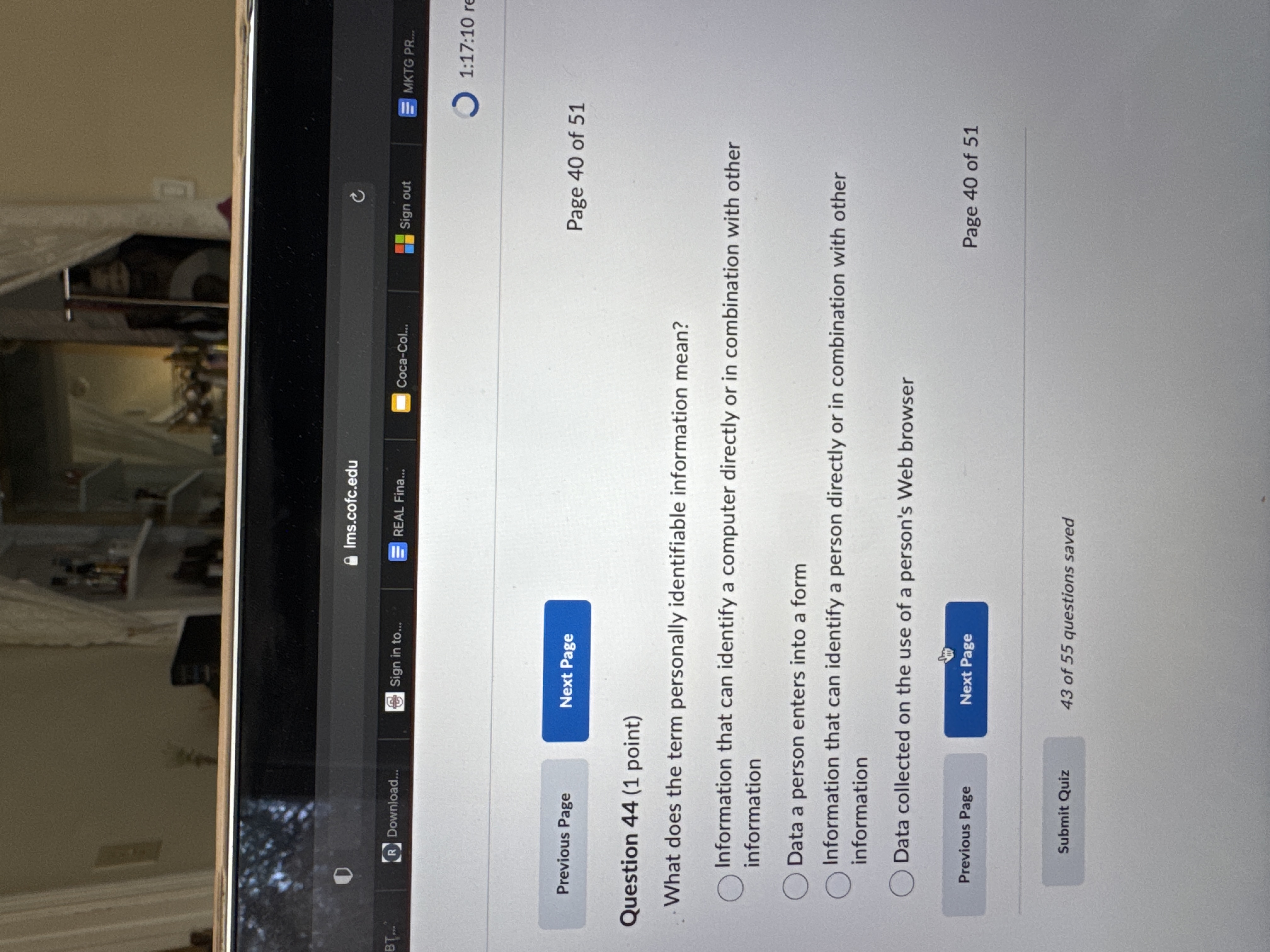 Question 4 4 ( 1 point ) What does the term