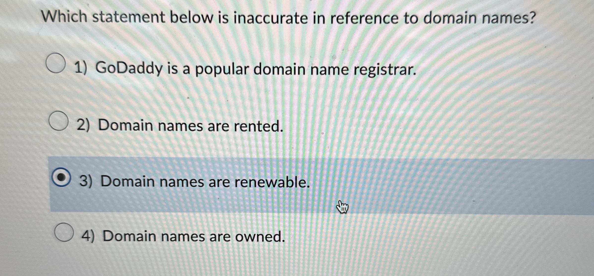 Which statement below is inaccurate in reference