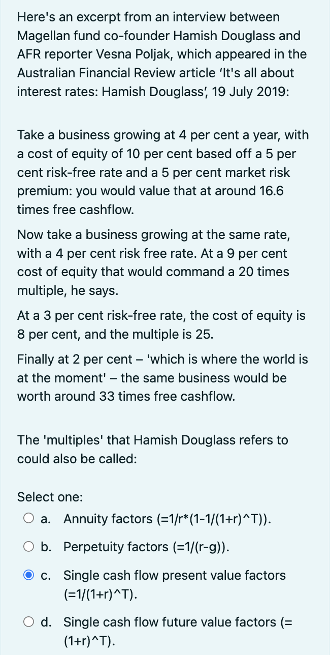 Here's an excerpt from an interview between