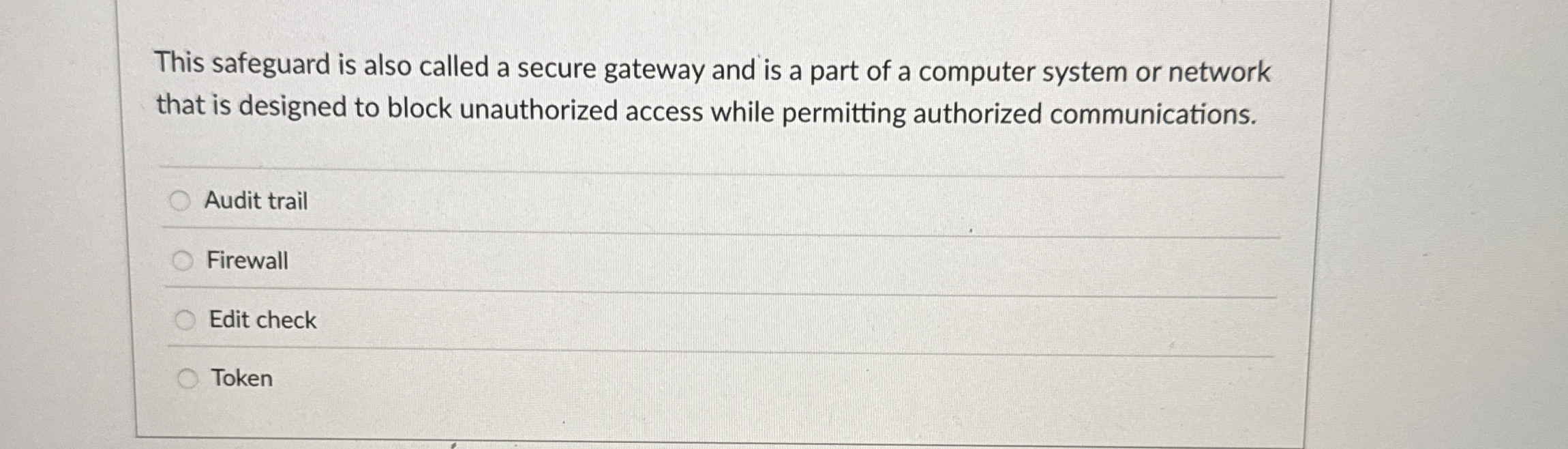 This safeguard is also called a secure gateway