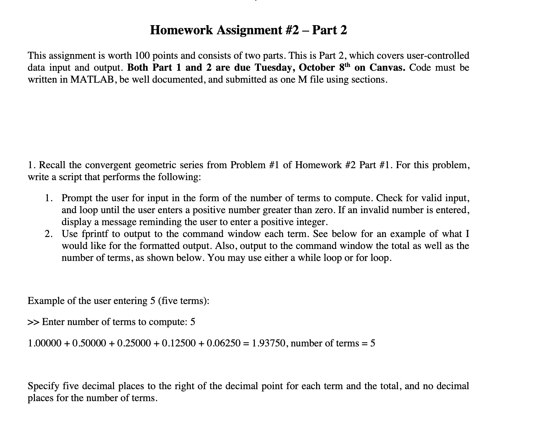 Homework Assignment # 2 - Part 1 This assignment