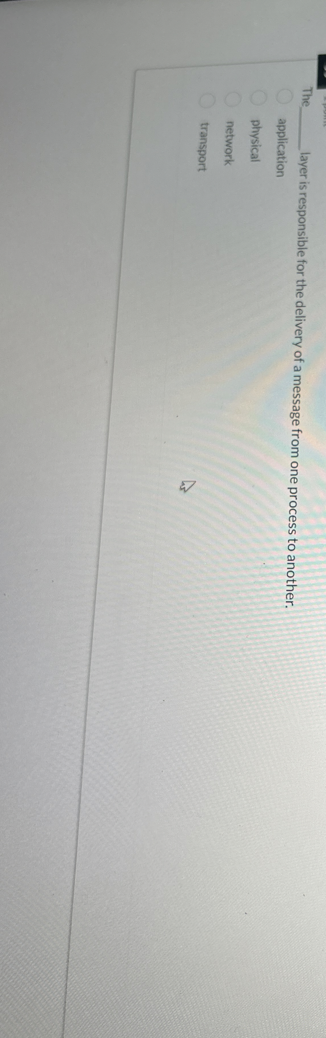 Thi layer is responsible for the delivery of a