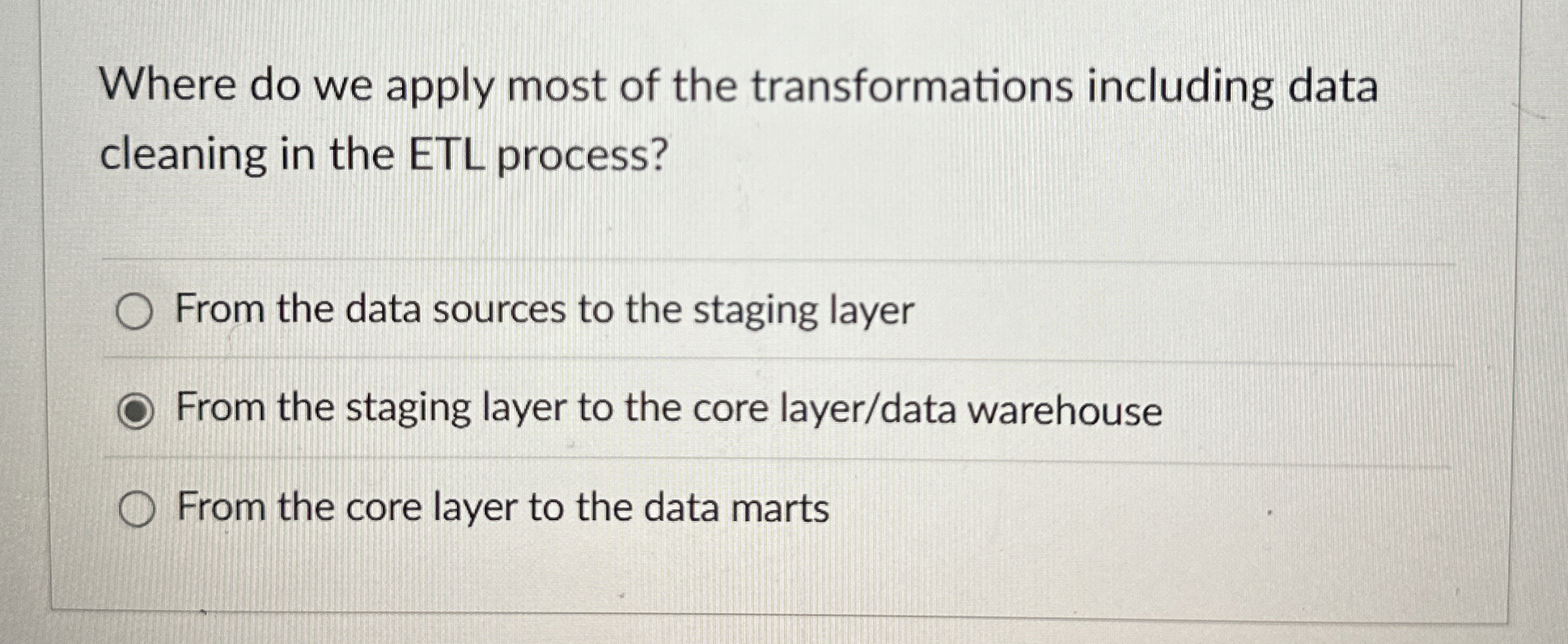 Where do we apply most of the transformations