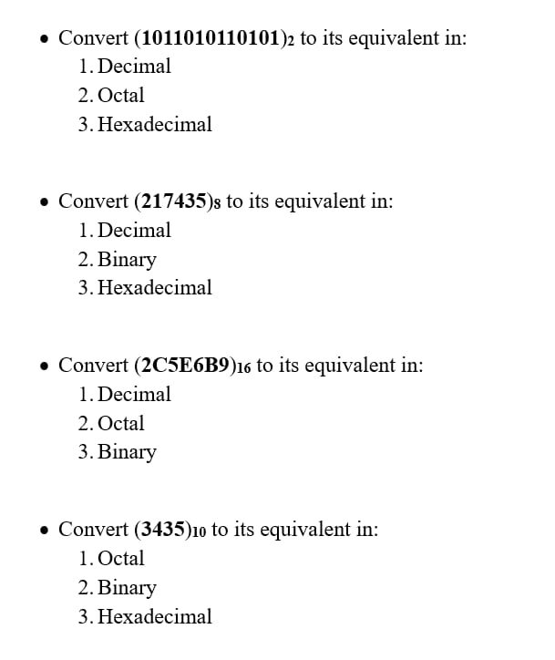 - Convert ( 1 0 1 1 0 1 0 1 1 0 1 0 1 ) 2 to its