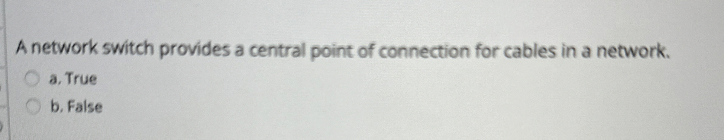 A network switch provides a central point of