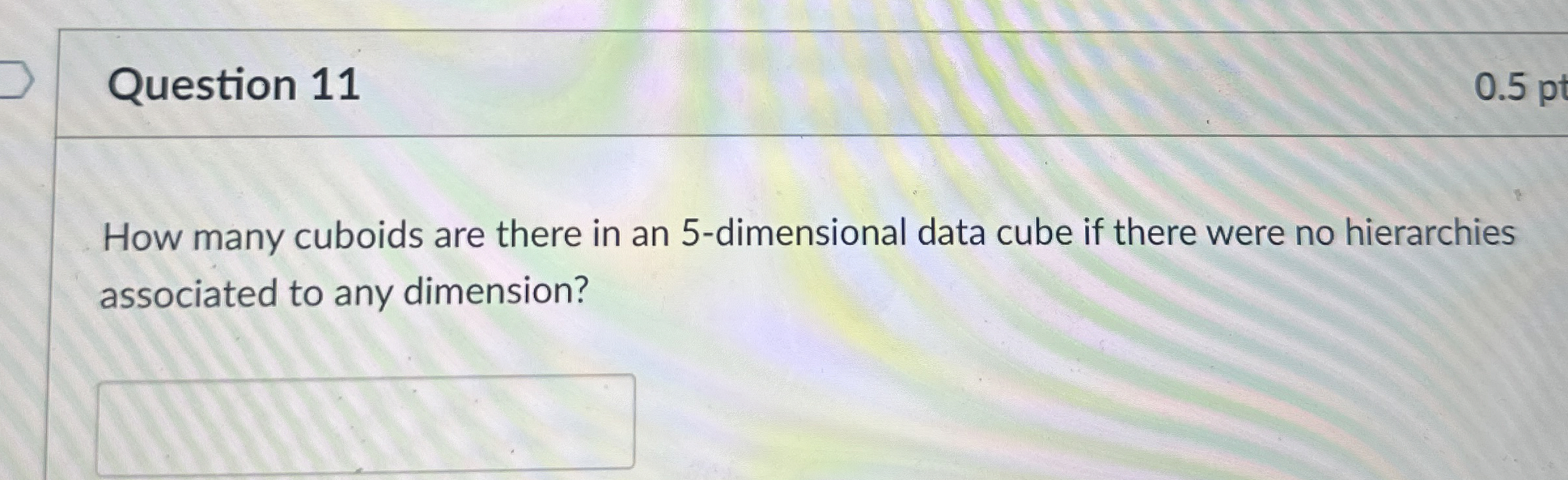 Question 1 1 How many cuboids are there in an 5 -