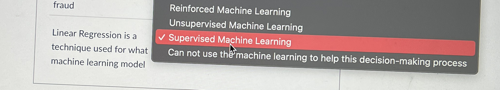 fraud Linear Regression is a technique used for