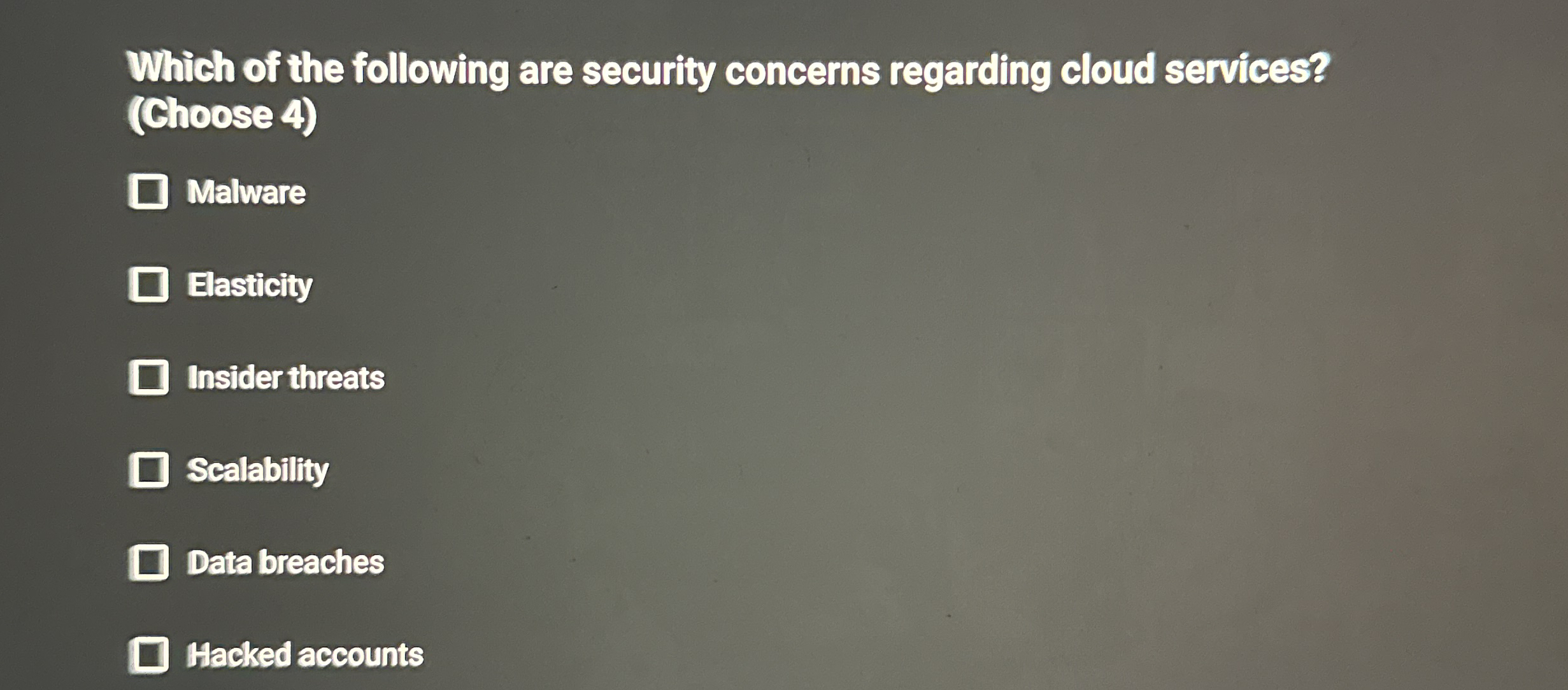 Which of the following are security concerns