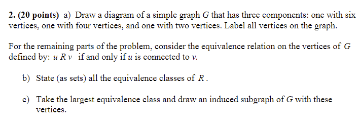 ( 2 0 points ) a ) Draw a diagram of a simple