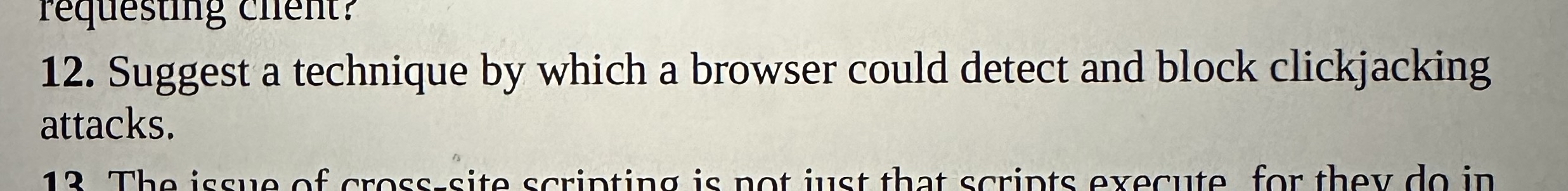 Suggest a technique by which a browser could