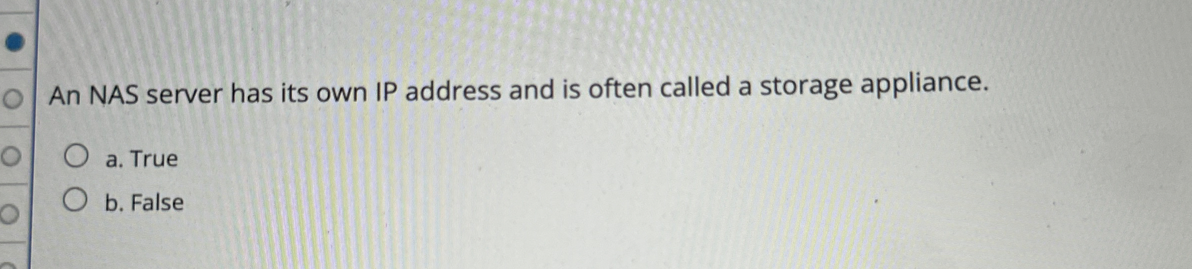 An NAS server has its own IP address and is often