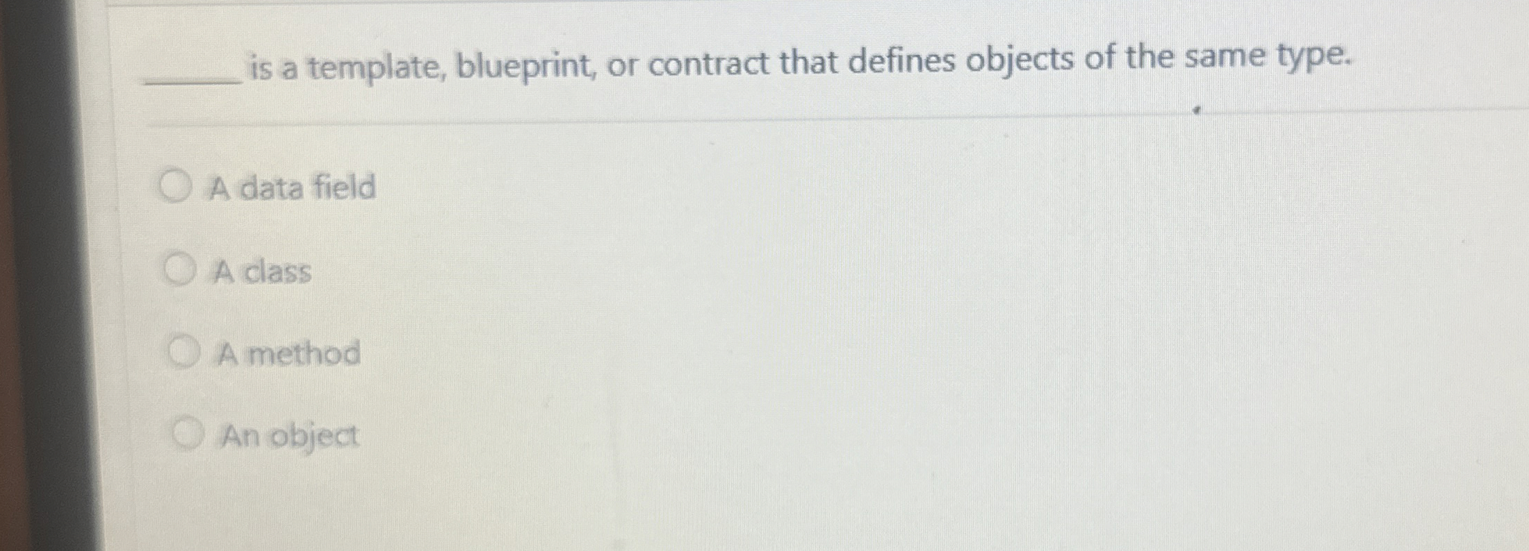 is a template, blueprint, or contract that