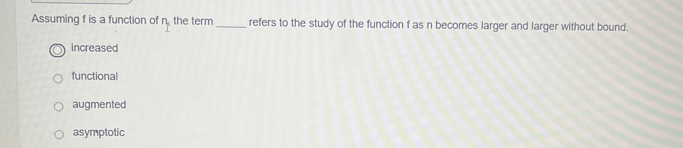 Assuming f is a function of n ; , the term q ,