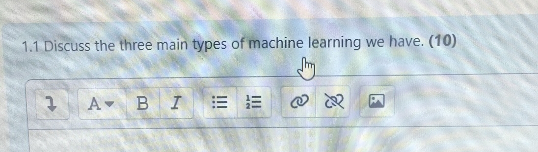 1 . 1 Discuss the three main types of machine