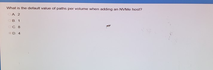 What is the default value of paths per volume