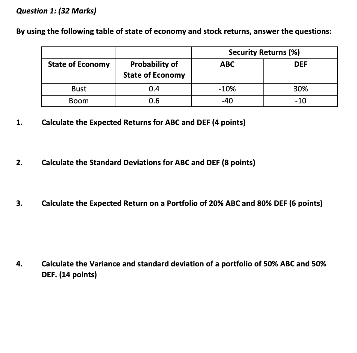 Please reference attachment Question 1: [32