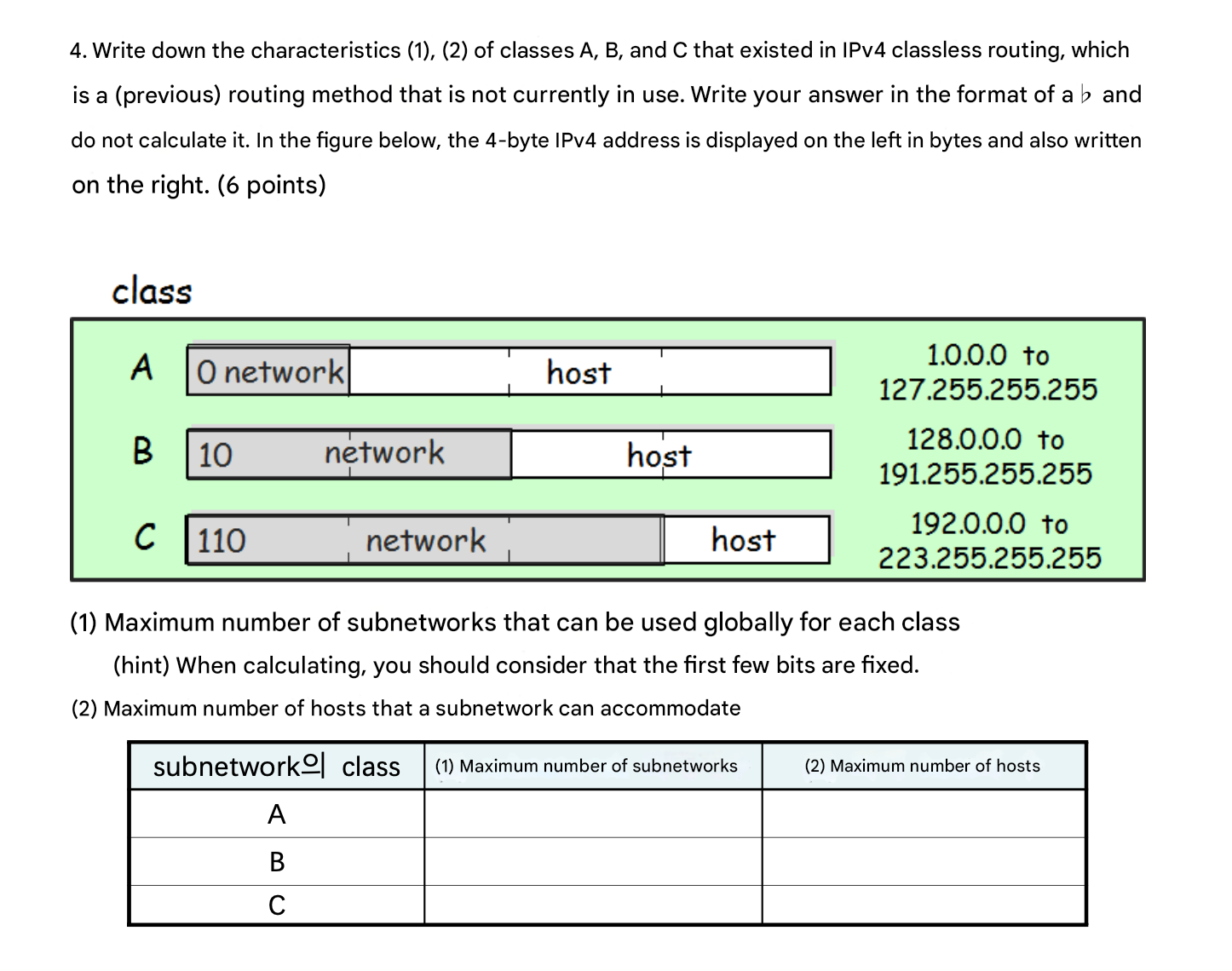 4 . Write down the characteristics ( 1 ) , ( 2 )