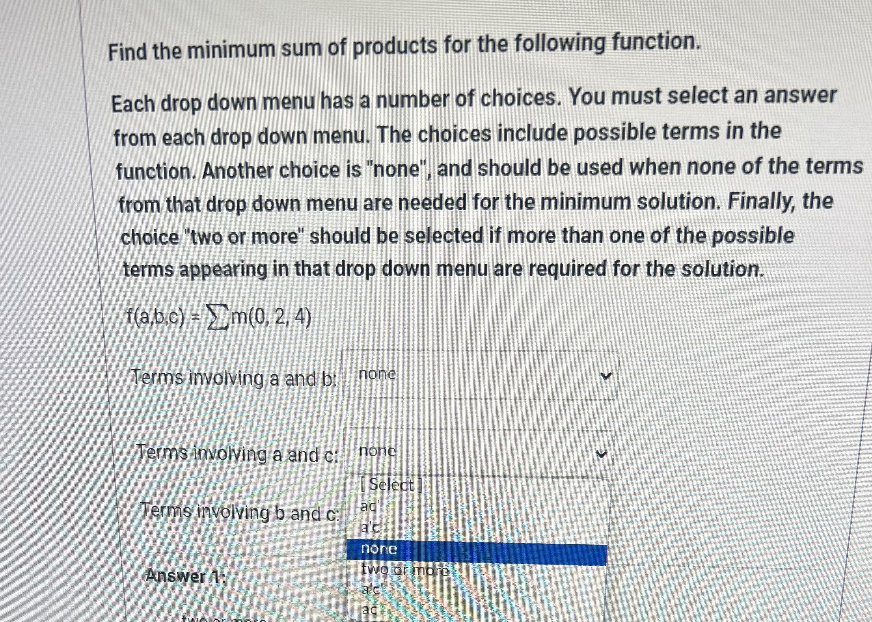 How to soLve this kmap