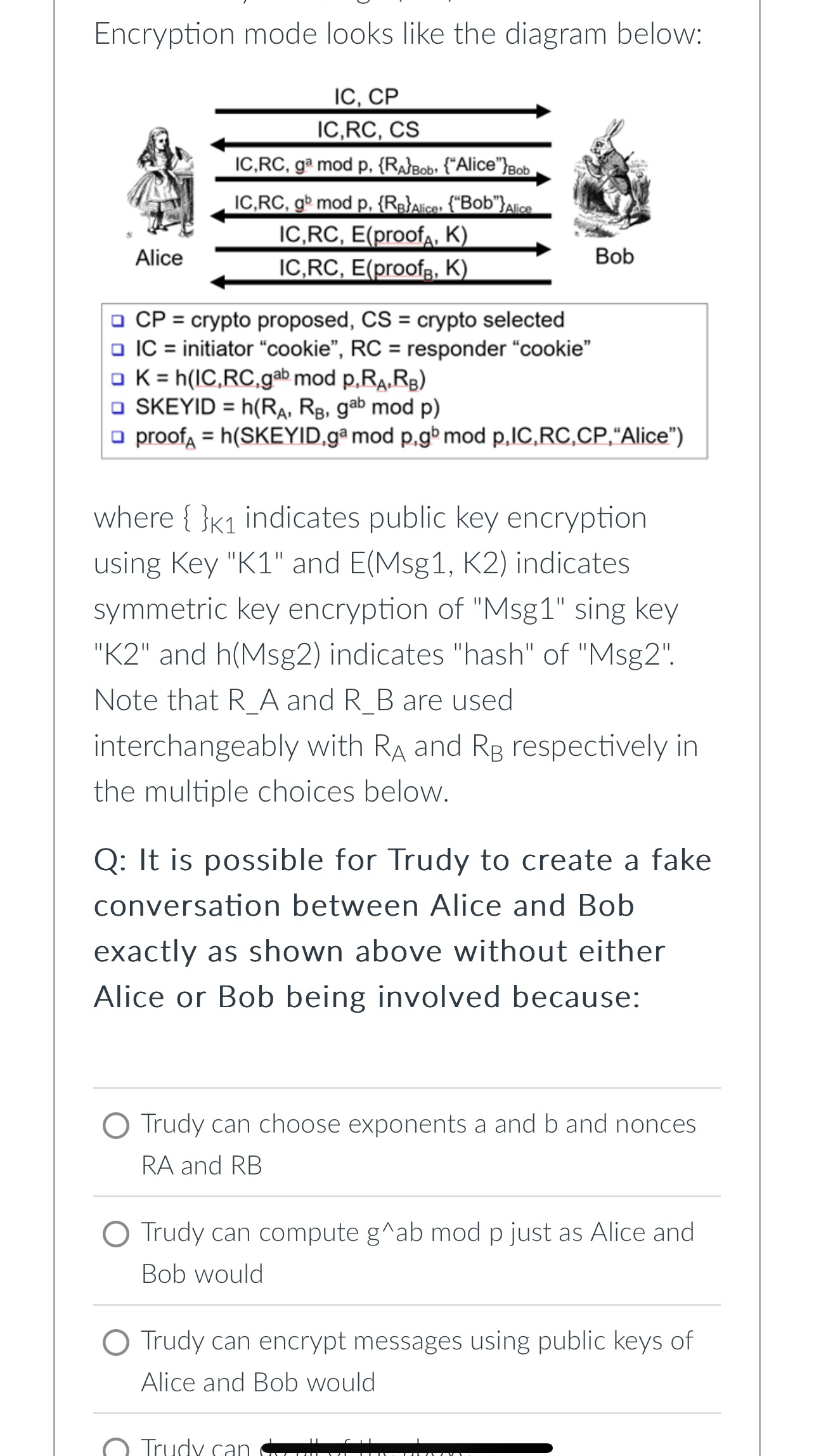 Encryption mode looks like the diagram