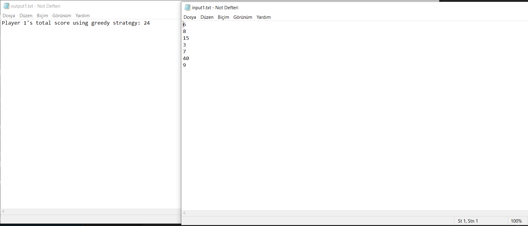 I want to read and run the value in the input.txt