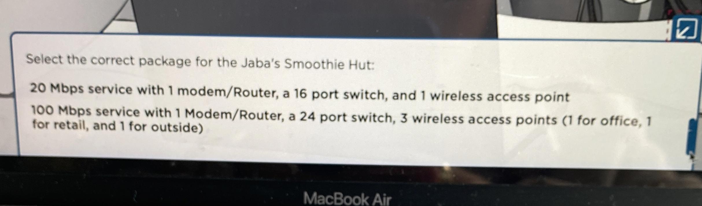 Select the correct package for the Jaba's